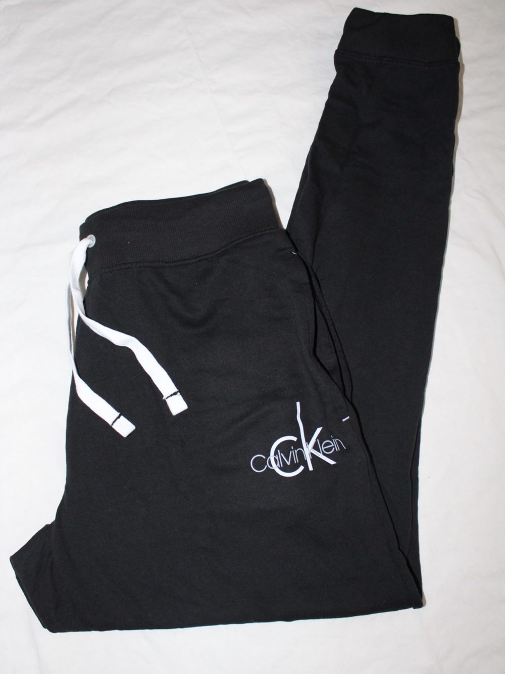 Calvin Klein Black Jogger Pants with White Logo